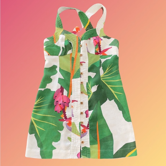 FARM Rio Dresses & Skirts - FARM Rio Sleeveless Linen Tropical Mini Dress